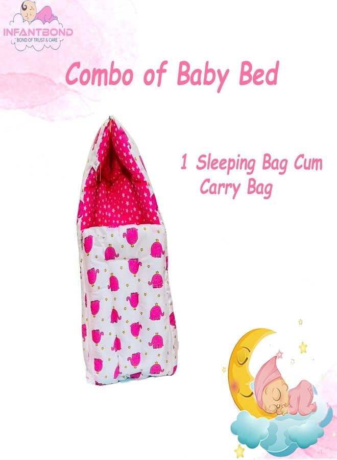 Infantbond Combo of Baby Bedding Set | Baby Bed | Newborn Baby Bedding All (0-6 Months) (Elephant) (1, Pink) - Image 2
