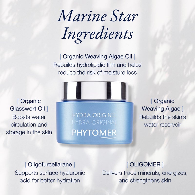 Phytomer Hydra Original Thirst-Relief Melting Cream | Hydrating Face Moisturizer for Dry Skin | Combats Dehydration | Safe, Natural, Organic Ingredients | Sustainable & Eco-Friendly | 50ml - Image 4