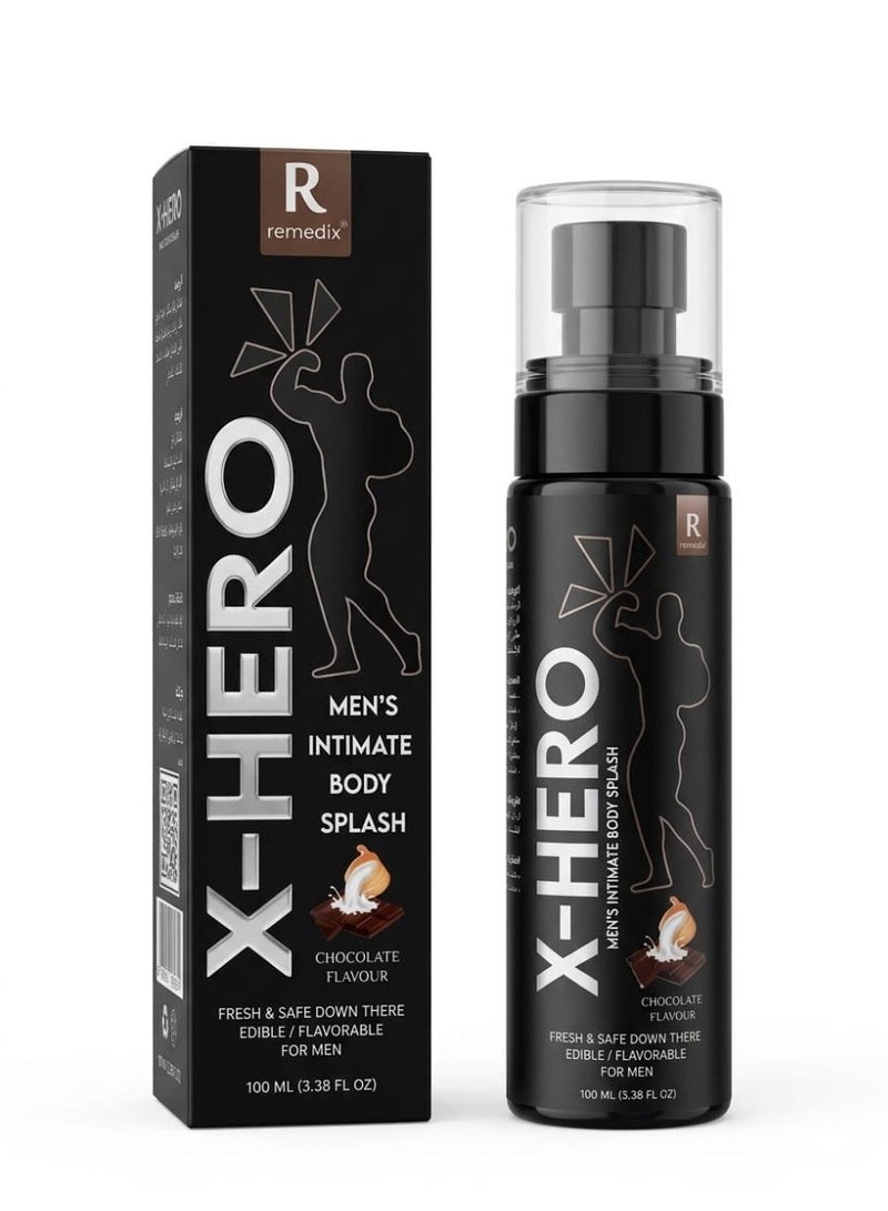Remedix X-Hero Men's Body Splash – Chocolate - 100 Ml & X-Hero Spray For men 50 ml Bundle - Image 2