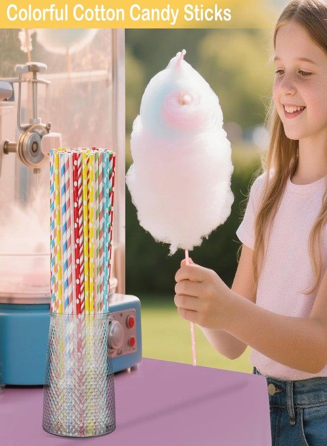 Zozimix 200 Pieces Cotton Candy Cones, Cotton Candy Sticks 13.8 inch - Bright Random Colors - Bulk for Parties, Events, Candy Making - Extra Length Prevents Sticky Hands - Image 4