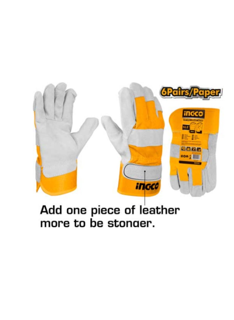 INGCO Yellow/gray heat resistant gloves  - Image 1