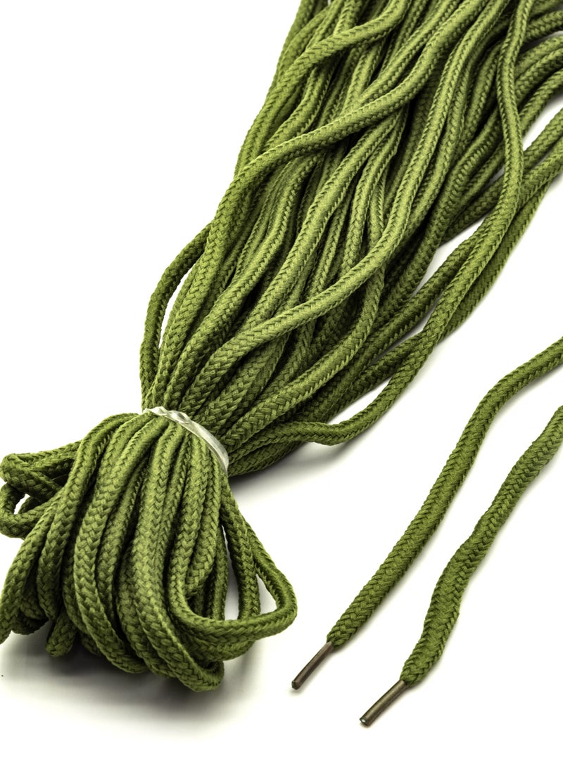 Shoe Laces - 12 Pairs of Durable 120cm - Olive - Image 1