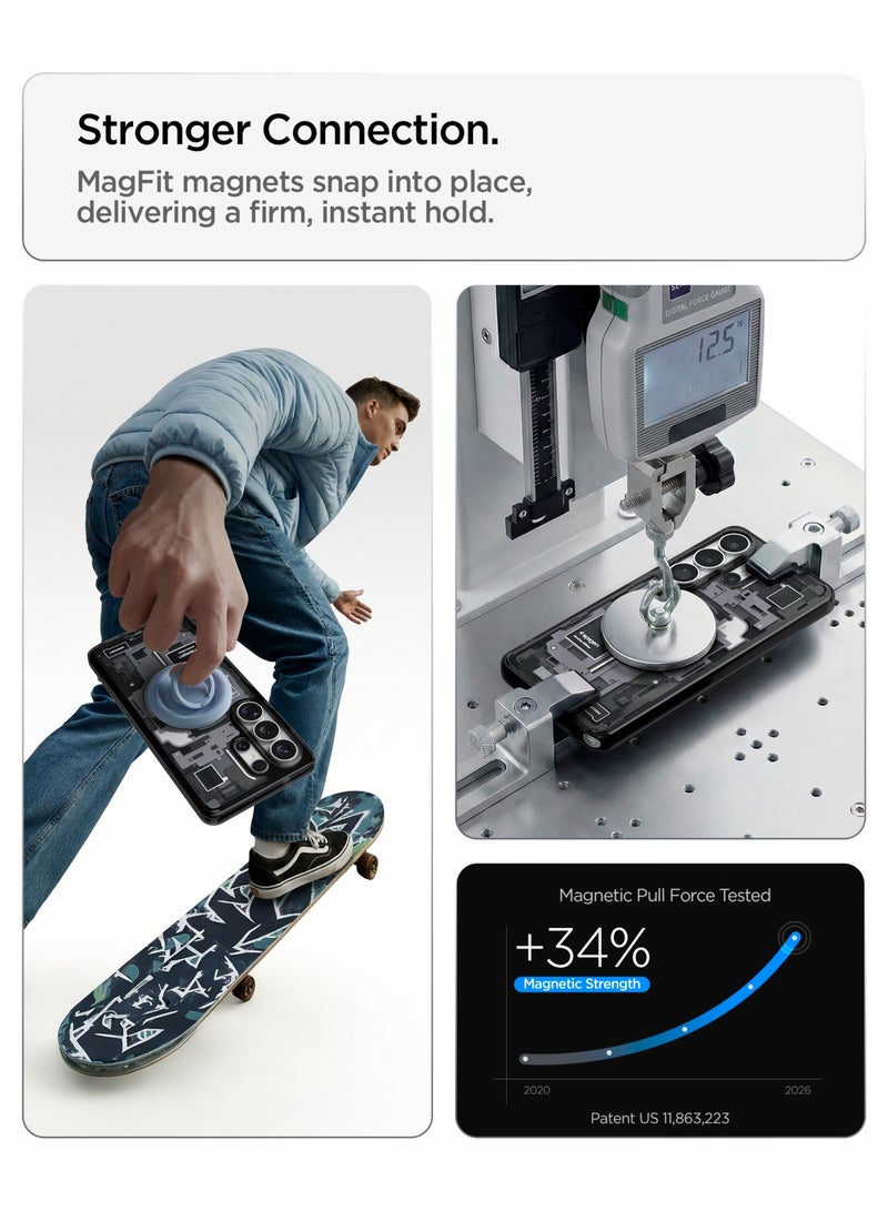 Spigen Ultra Hybrid MagFit for Samsung Galaxy S26 ULTRA case cover [MagSafe compatible] (2026) - Zero One Black - Image 4