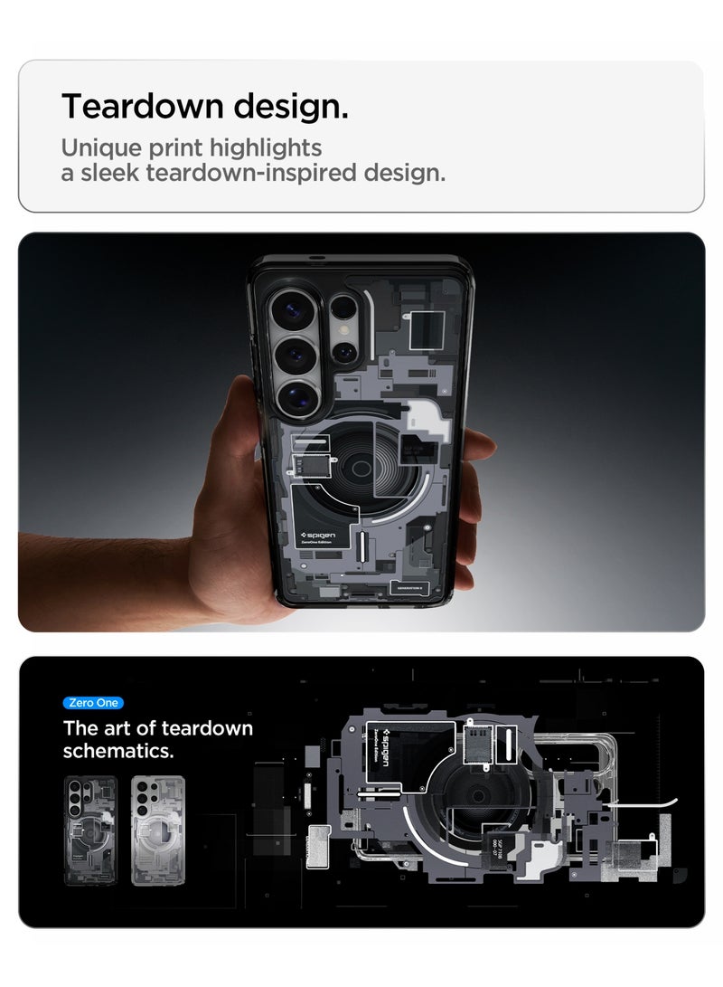 Spigen Ultra Hybrid MagFit for Samsung Galaxy S26 ULTRA case cover [MagSafe compatible] (2026) - Zero One Black - Image 3