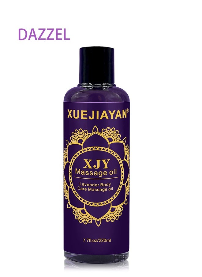 DAZZEL Massage Oil for Couples - No Stain Lavender Massage Oil for Massage Therapy and Relaxing Massage Oil with Sweet Almond Oil for Skin - Anti Aging Moisturizer and Natural Body Oil for Dry Skin  - Image 1