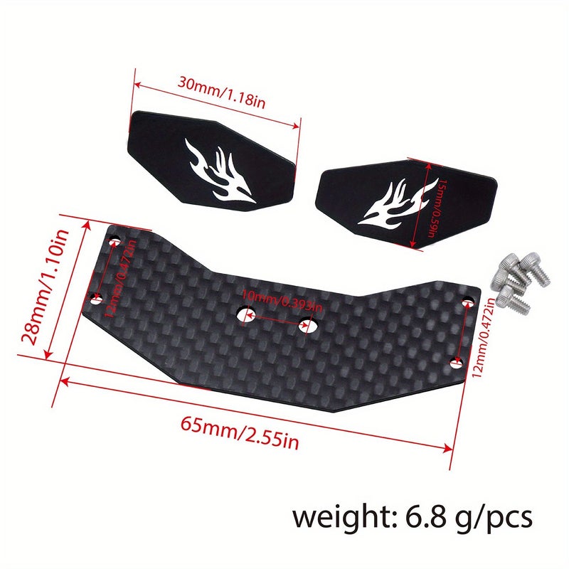 High Performance Lightweight Blue Carbon Fiber RC Rear Wing Upgrade Part for 1 24 Micro B 2WD Buggy - Image 5