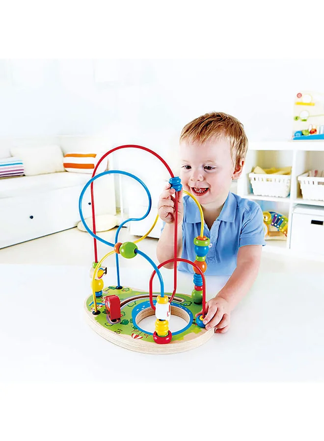 هيب لعبة متاهة الخرز التعليمية الخشبية Playground Pizzaz لتنمية مهارات العد والتعرف على الألوان والحركة للأطفال الصغار