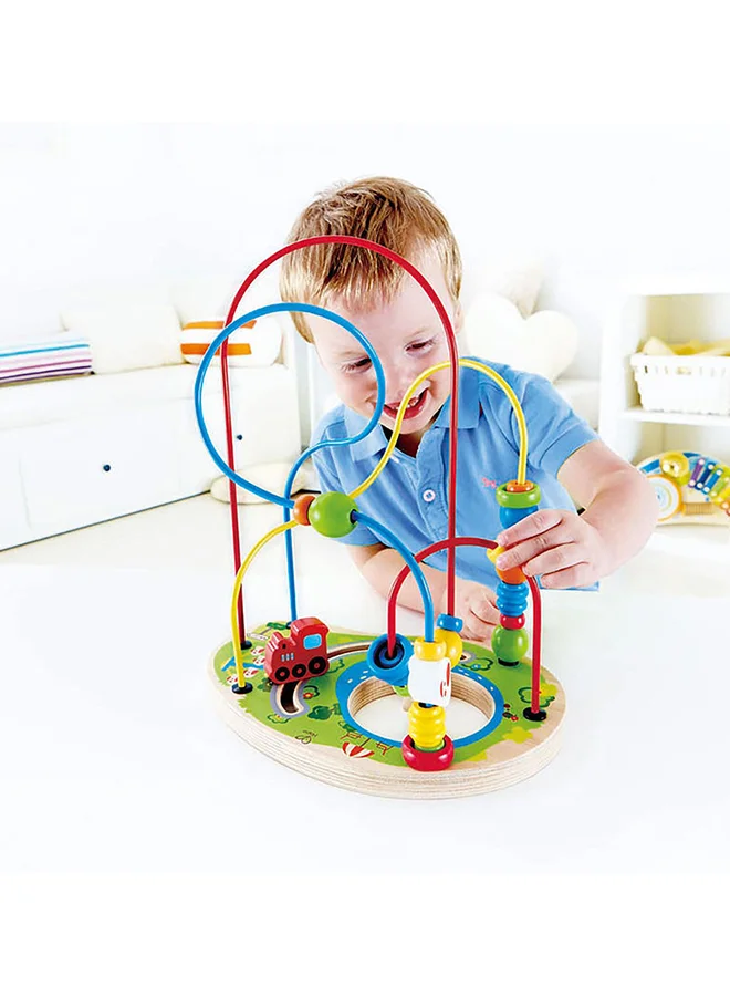 هيب لعبة متاهة الخرز التعليمية الخشبية Playground Pizzaz لتنمية مهارات العد والتعرف على الألوان والحركة للأطفال الصغار
