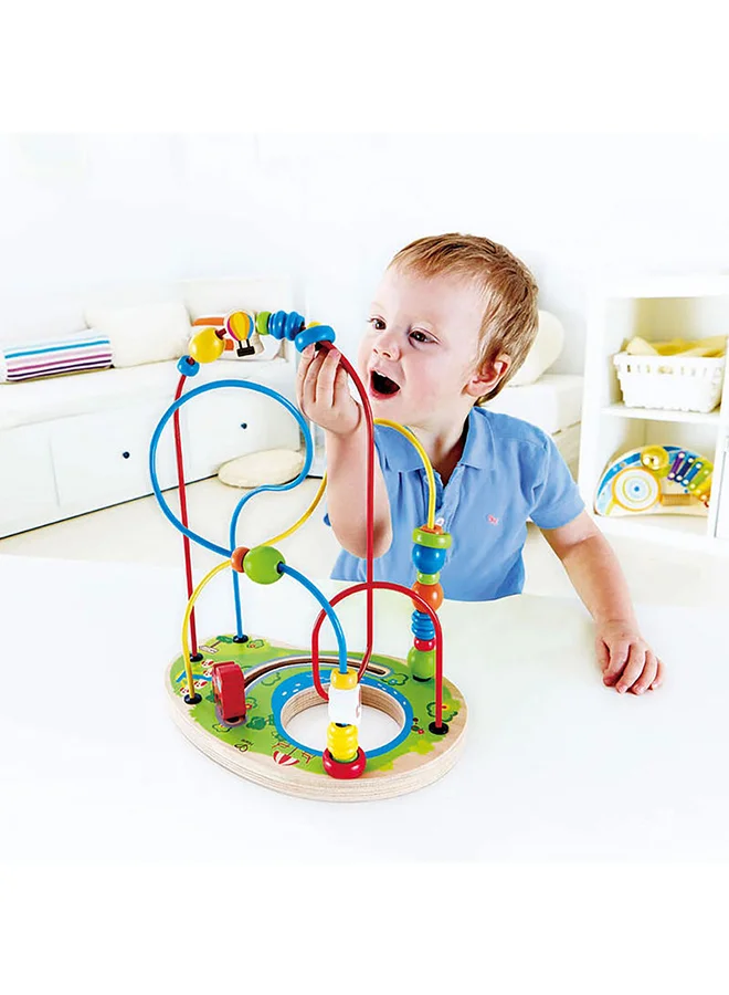 هيب لعبة متاهة الخرز التعليمية الخشبية Playground Pizzaz لتنمية مهارات العد والتعرف على الألوان والحركة للأطفال الصغار