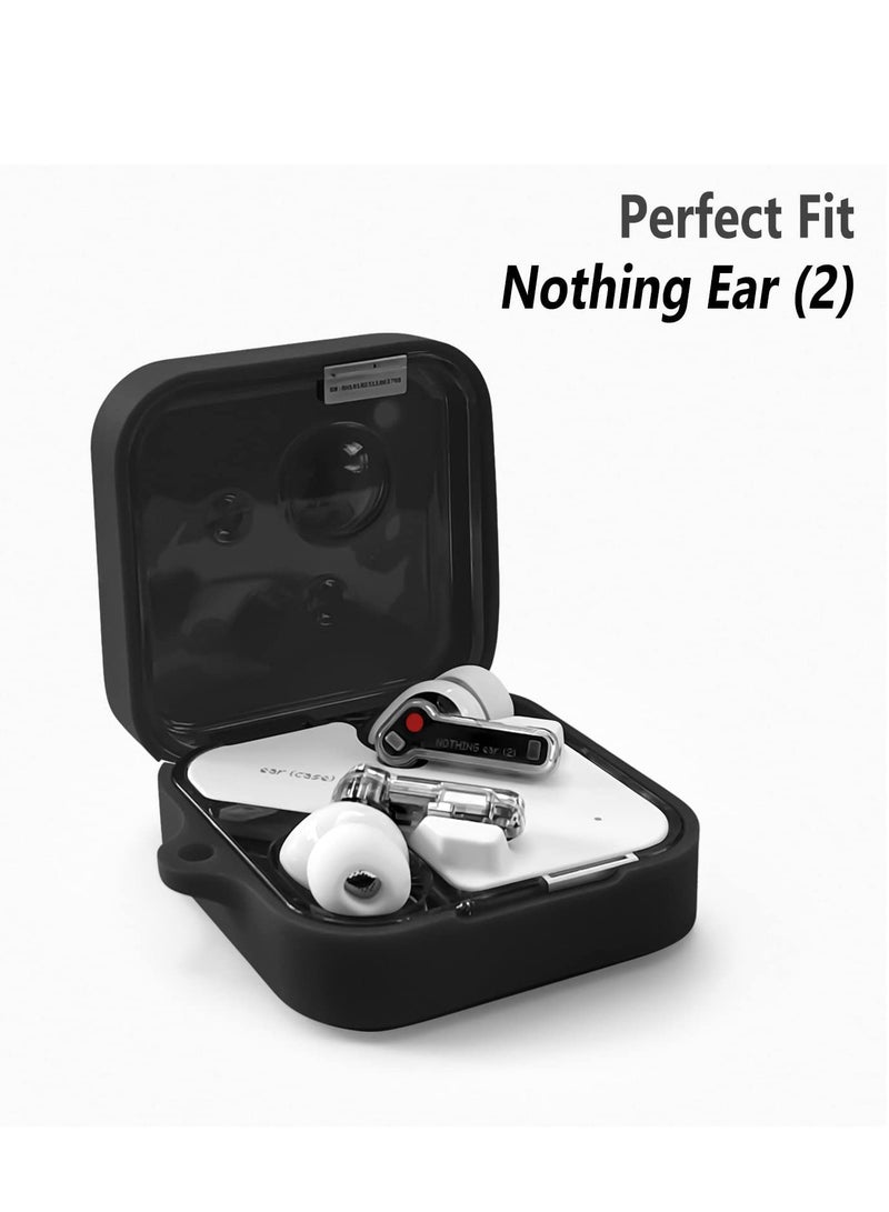 Silicone Case Compatible With Nothing Ear (2) - Protective Cover for Headphones -Black - Image 4