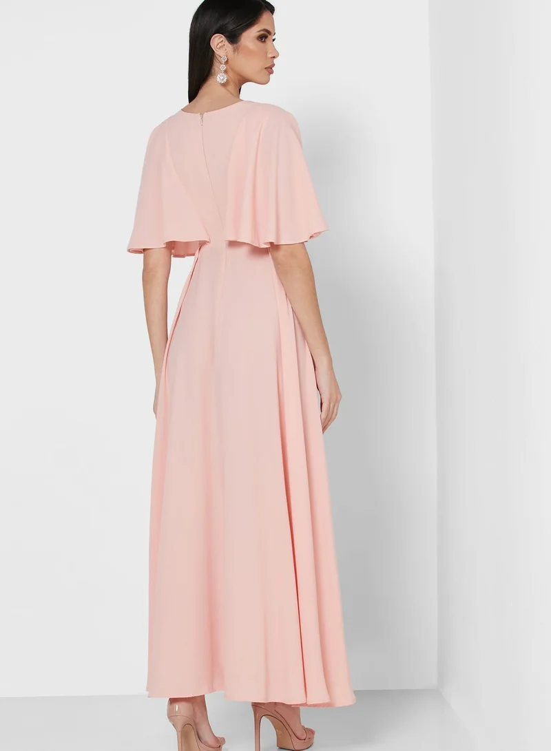 Fashion Trends by Suzy Matar Wide Sleeve Pleated Dress