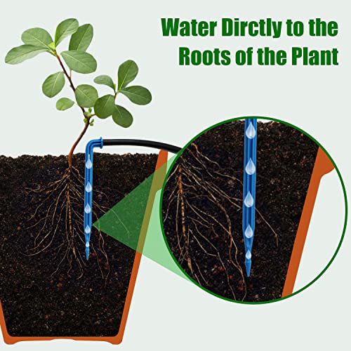 JIYANG Solar Automatic Drip Irrigation Kit System, JIYANG Solar Powered Auto Easy DIY Watering Device Supported Pots Plants, 6-12 Timing Modes With Anti-Siphoning Device (Expansion Kit/Extra Accessories Kit) - Image 4