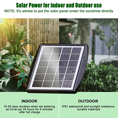 JIYANG Solar Automatic Drip Irrigation Kit System, JIYANG Solar Powered Auto Easy DIY Watering Device Supported Pots Plants, 6-12 Timing Modes With Anti-Siphoning Device (Expansion Kit/Extra Accessories Kit) - Image 5