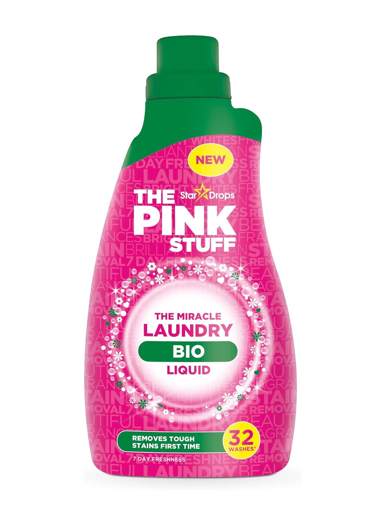 THE PINK STUFF The stardrops Pink Stuff Star Drops - Laundry Liquid Detergent 30 wash Bio - 960ml