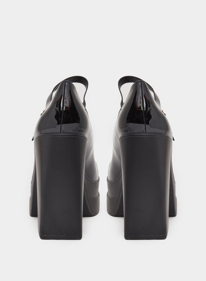 Styli Double Strap Block Heel Shoes - Image 4
