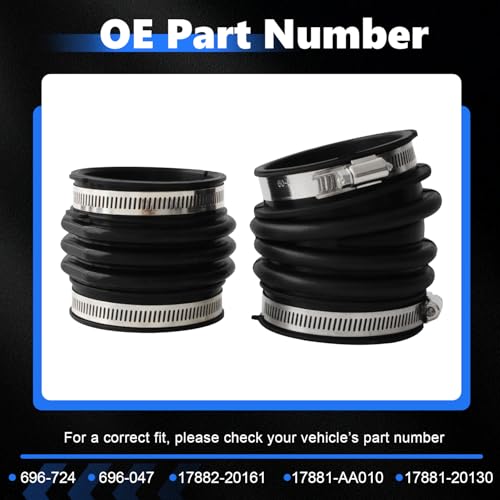 AUCERAMIC 696-724 696-047 Engine Air Intake Hose with Clamps Fit 2002-2003 for Lexus ES300 2004-2006 for Lexus ES330 RX330 3.0L 3.3L V6 GAS DOHC Replace 1788220161 - Image 3