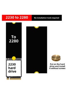 ماركة غير محددة محرك الحالة الصلبة NGFF M.2 SSD 2230 2242 2260 Turn 2280 لوحة تمديد قوس التمديد-السعة: 2230 إلى 2280 تركيب خالٍ من المسمار  - Image 1