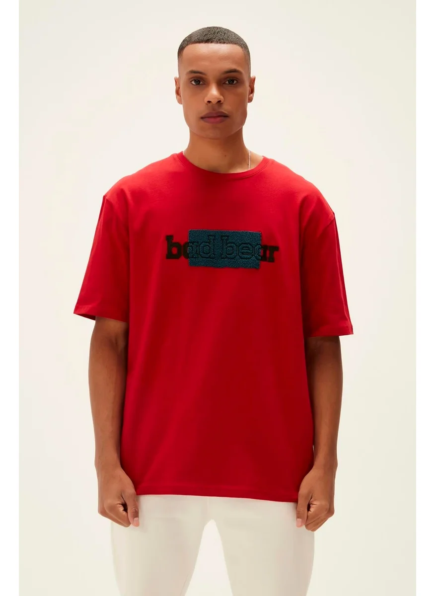 باد بير Taped T-Shirt Crimson Red Red Printed Men's T-Shirt