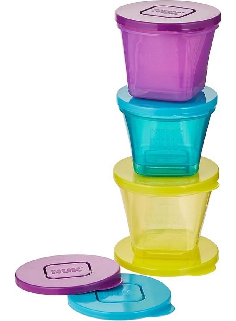 NUK Food Pots Storage Containers Assorted Colours - Image 2