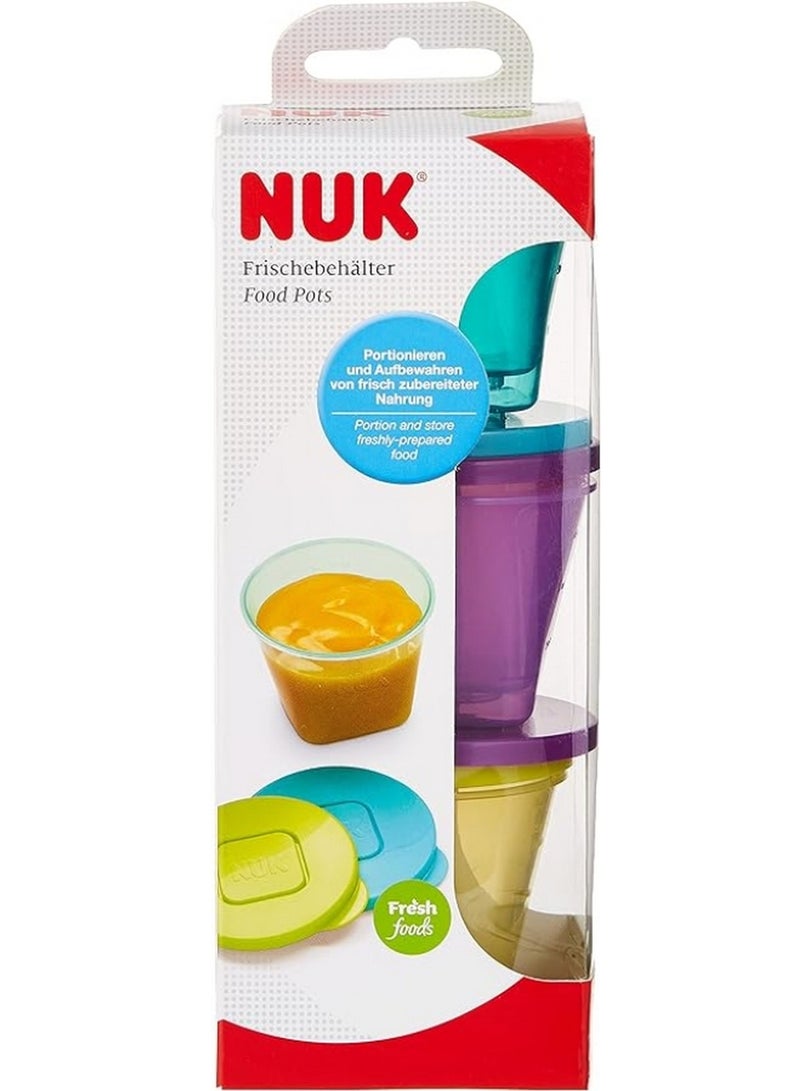 NUK Food Pots Storage Containers Assorted Colours - Image 1