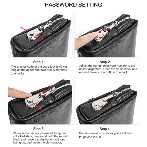 CONTACTS Clutch Purse Bag Leather for Men Anti Theft Wristlet Handbag Wallet Multiple Compartments Card Phone Holder Travel Bag - Image 5
