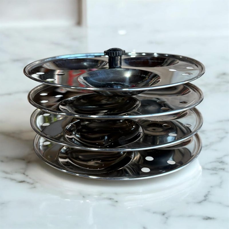 GBW Stainless Steel Idli Stand with 3x4 Plates Standard Size Outerlid Pressure Cooker Compatible - Image 2