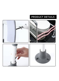 XiuWoo Upgraded Toilet Safety Rail Sturdy & Adjustable Toilet Safety Frames for Elderly & Handicapped, Enhances Stability & Comfort with 4 Suction Pads & Rotatable Clip  - Image 5