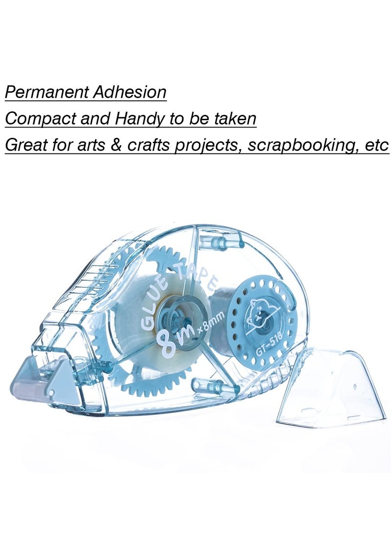 SYOSI Double Sided Tape Roller, Scrapbooking Tape, Permanent Adhesive Dots Tape Dispenser Runner for Crafts and Arts Projects, Photo-Safe(8 Pack) - Image 3