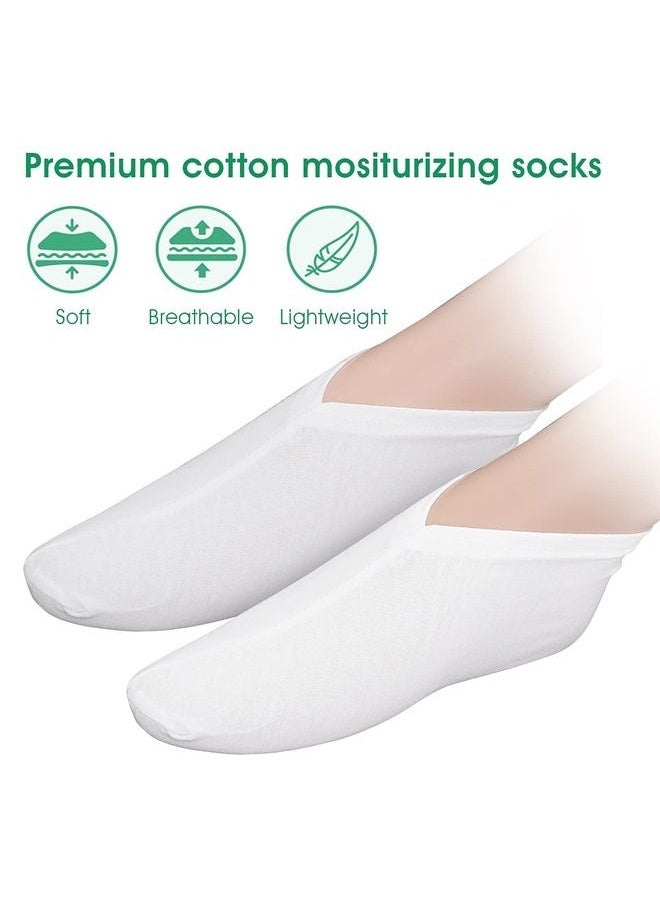 Sibba - 6 Pairs Moisturizing Socks Overnight, Cosmetic Moisturizing Socks for Women and Men, Lotion Moisturizing Socks Spa Overnight Absorbing for Dry Cracked Feet - Image 1