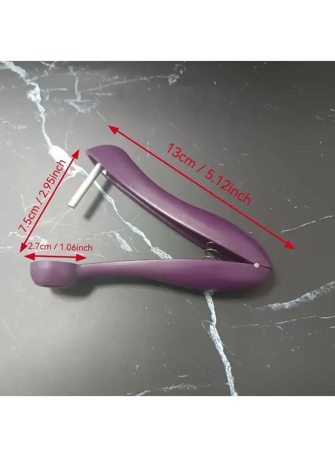 Purple Cherry Pitter Tool Portable Kitchen Gadget Seed Extractor for Cooking Baking Desserts - Image 3