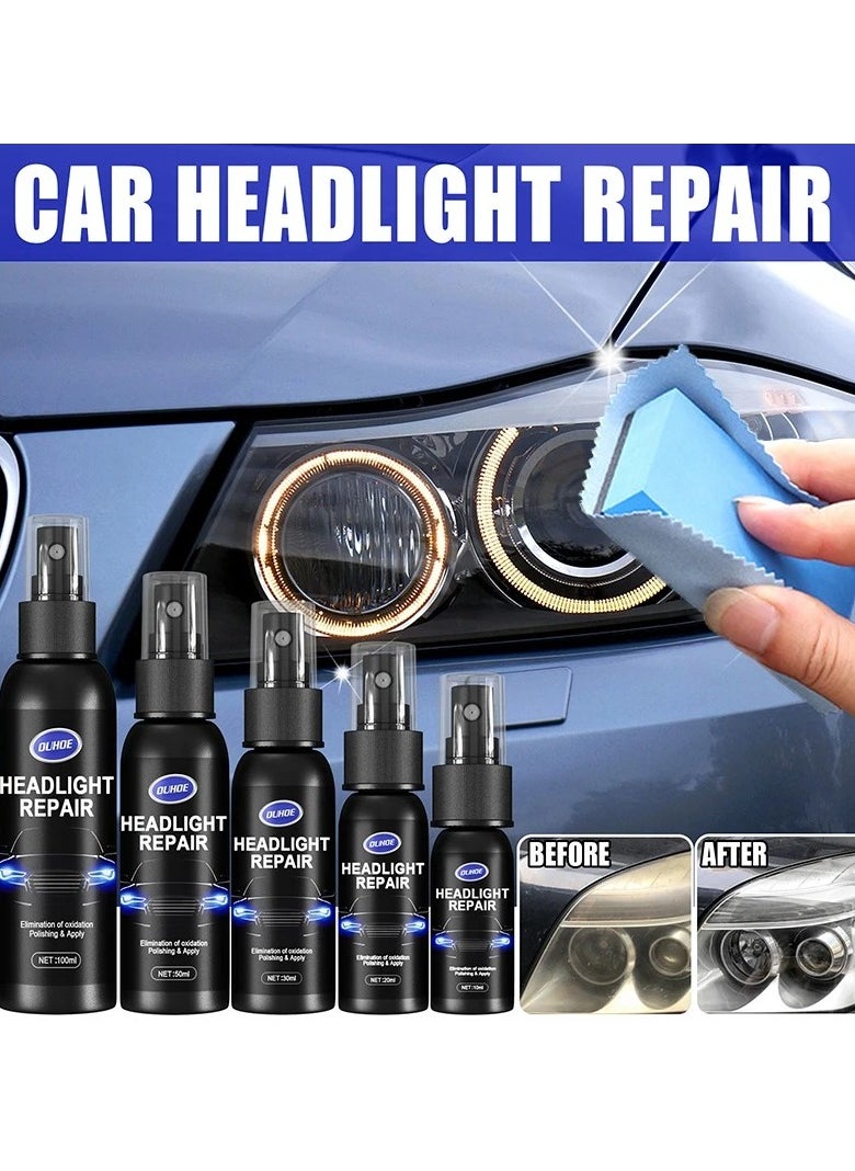 OUHOE Car Headlight Repair Fluid, Convenient Portable Auto Headlight Restoration Liquid, Long Lasting Innovative Headlight Repair Polish, Scratch Removal Spray for Head Light Lens, (1pc 100ml)  - Image 2