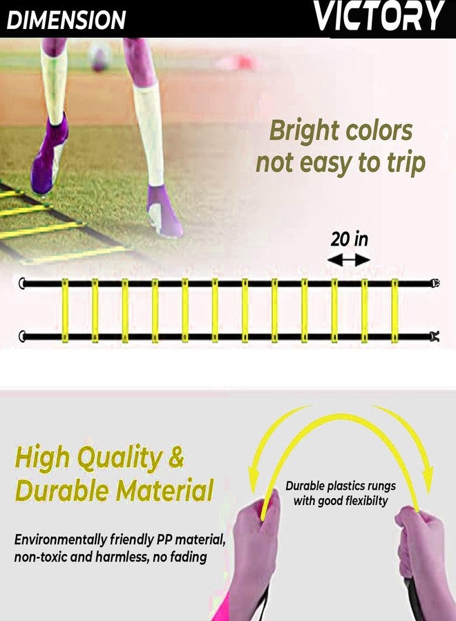 Victory India Best Plastic Speed Ladder (7 Rungs) -3.8 Meter for Training,Exercise, Gym and Any Sports Activity (Yellow) - Image 4