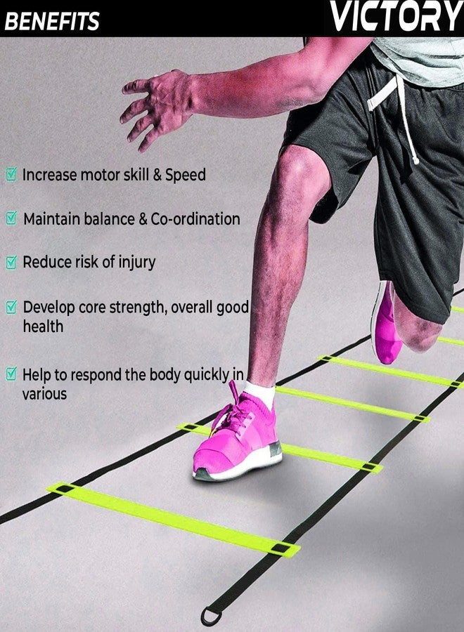Victory India Best Plastic Speed Ladder (7 Rungs) -3.8 Meter for Training,Exercise, Gym and Any Sports Activity (Yellow) - Image 5