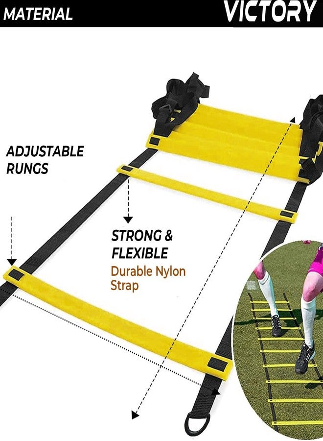 Victory India Best Plastic Speed Ladder (7 Rungs) -3.8 Meter for Training,Exercise, Gym and Any Sports Activity (Yellow) - Image 3