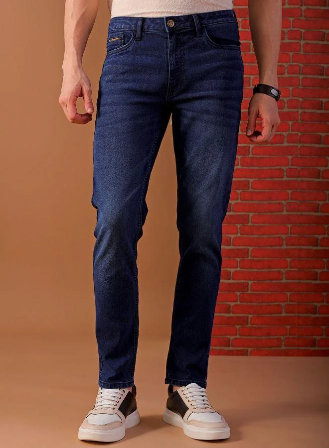 Men Slim Fit Solid Low-Rise Stretchable Jeans