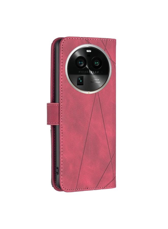 S-TOP Case For OPPO Find X6 Pro 5G Magnetic Buckle Rhombus Texture Leather Phone Case - Image 3