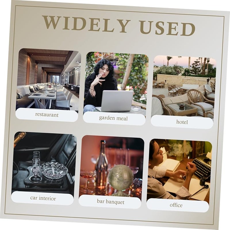 منفضة سجائر على شكل كرة أرضية قديمة مع غطاء مقاوم للرياح، طراز عتيق، حرفة زخرفية للمنزل والمكتب - Image 3