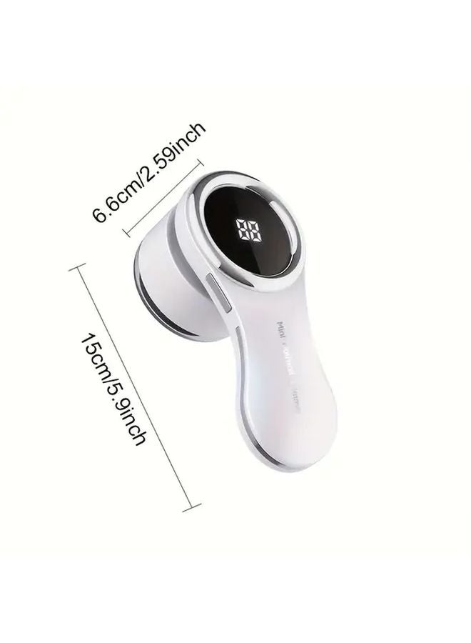 Beige USB Rechargeable Portable Fabric Shaver Lint Remover For Clothes Sweaters Pet Hair - Image 3