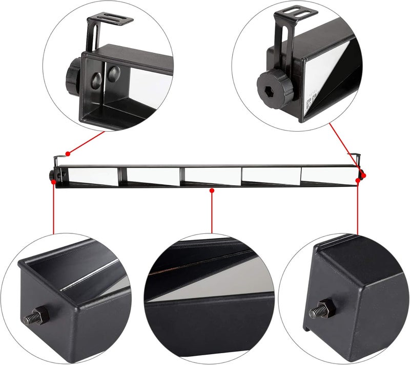 10L0L Universal Golf Cart 5 Panel Mirror for EZGO, Club Car, Wide Angle Rear View Blind Spot Wink Mirror, Compatible with Car SUV Van Truck, etc - Image 4