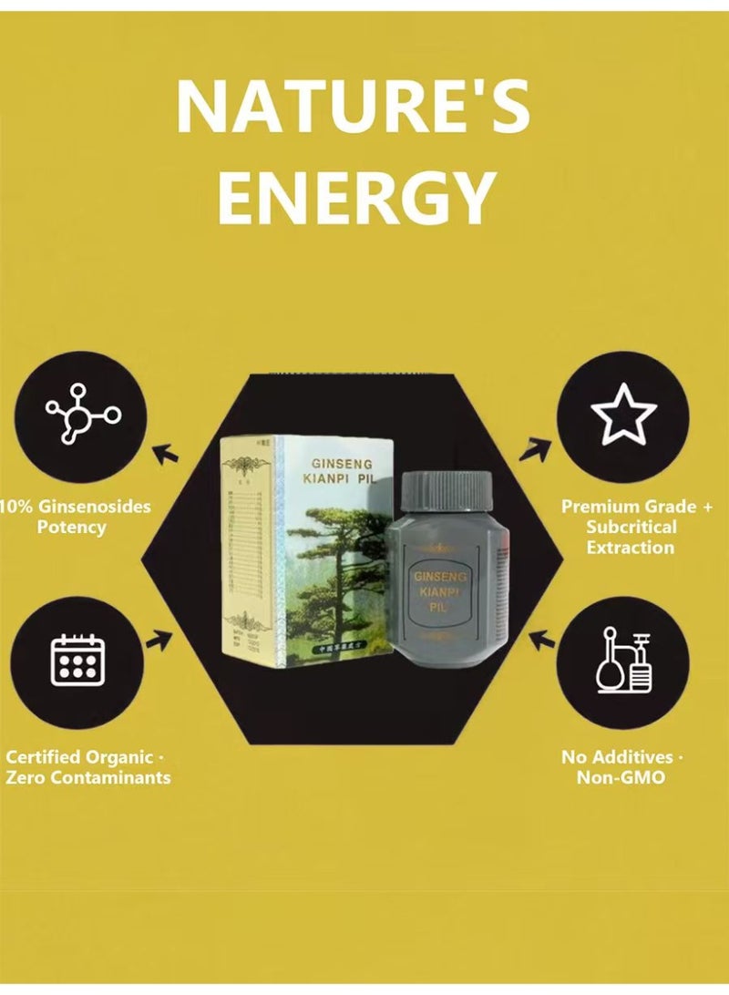 Ginseng Kianpi pill 2 Bottles, Ginseng Weight Gain Supplement, Herbal Energy Booster to Support Natural Body Enhancement - Image 4