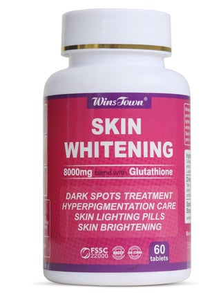 Wins Town Skin Whitening 8000mg Glutathione, Skin Lightening Supplement,60 Tablets | Best Price KSA