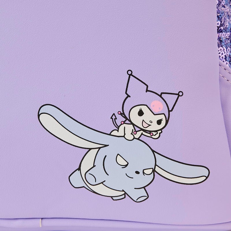 Loungefly Sanrio Sequin Kuromi Mini Backpack - Image 4