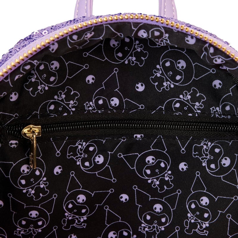 Loungefly Sanrio Sequin Kuromi Mini Backpack - Image 5