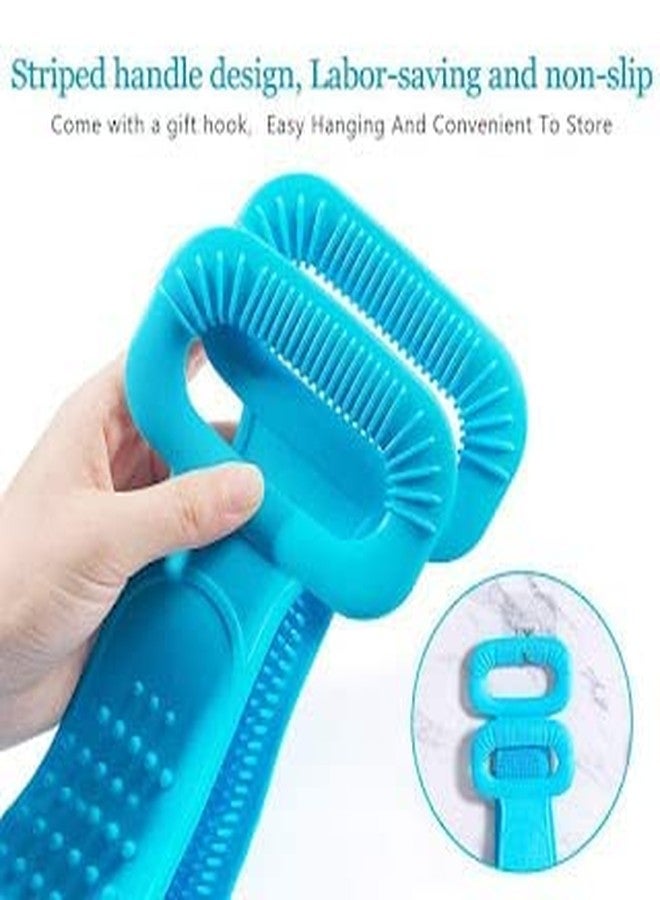 JAYI Jay Silicone Body Back Scrubber Belt | Double Sided Bathing Brush | for Dead Skin Deep Cleaning Massage Exfoliating Belt for Shower | for Men & Women | Multicolor. - Image 5