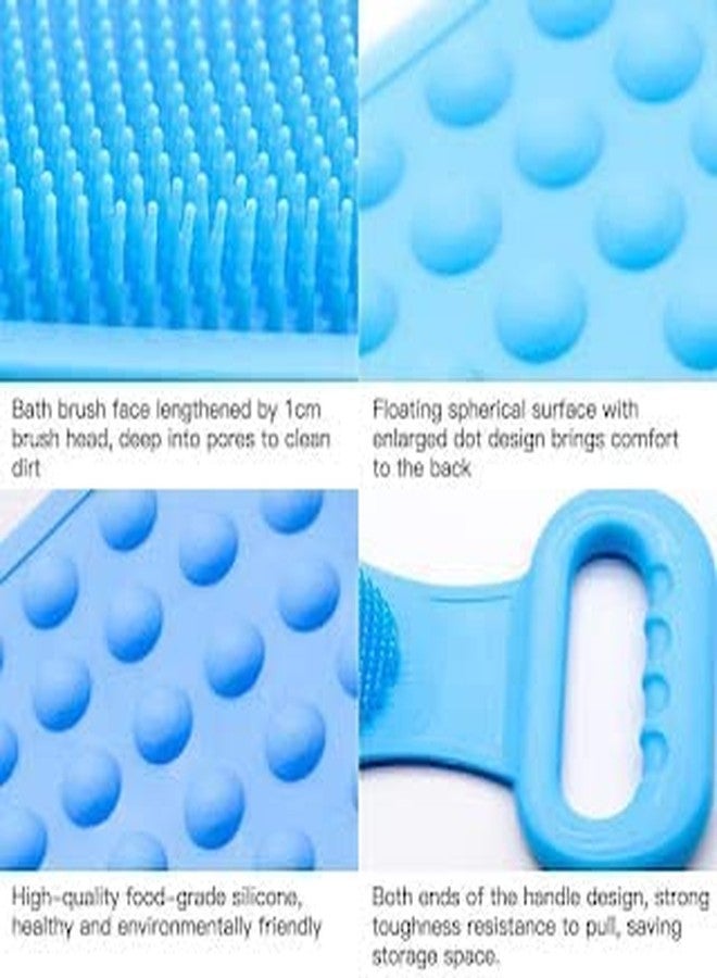 JAYI Jay Silicone Body Back Scrubber Belt | Double Sided Bathing Brush | for Dead Skin Deep Cleaning Massage Exfoliating Belt for Shower | for Men & Women | Multicolor. - Image 4