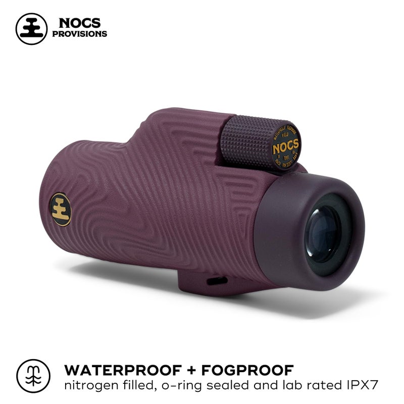 Nocs Provisions Field Tube 10x32 Waterproof Monocular, 10X Magnification Telescope, Bak4 Prism, Wide Field of View for Bird Watching, Backpacking & Wildlife Viewing - Oxblood Maroon - Image 4