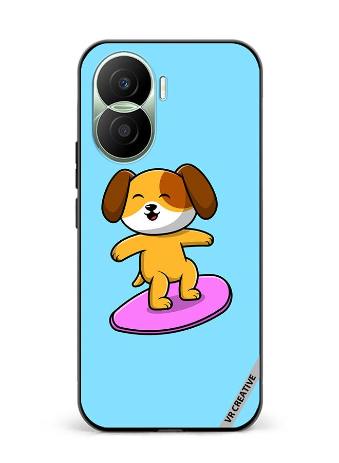 VR CREATIVE Protective Case Cover For Honor Play7T Pro Surf Dog Design Multicolour - Image 1