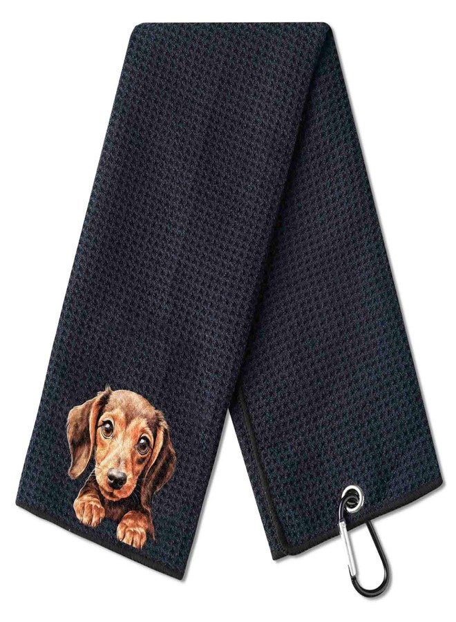 CybGene Dachshund Golf Towel, 16'x24' Microfiber, Dachshund Dog Mom Gift for Women, Retirement, Birthday, Christmas - Image 1