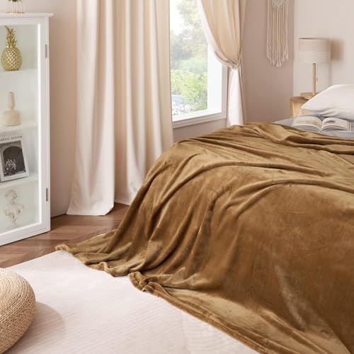 S&S غطاء لحاف صوف مزدوج سوبر سوفت من سانديز®، 310TC دافئ، غطاء لحاف صوف/غطاء راجعي/غطاء بطانية/غطاء لحاف بحجم كينج=90x100 بوصة، غطاء بطانية شتوي (بني) - Image 2
