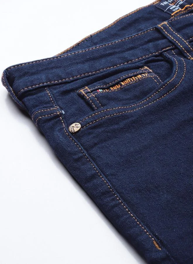 The Indian Garage Co The Indian Garage Co Men Blue Mid Rise Slim Fit Jeans